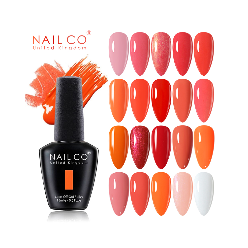 Nail Art Orange - NAILCO 15Ml สีส้มสีแดงสีชมพูสี Series Gellak ออกแบบ