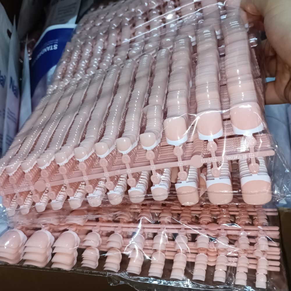 Nail Art Ombre - 120pcs สแควร์ ToeNail เคล็ดลับ-สั้นฝรั่งเศสเคล็ดลับกดบนเล็บเท้าสีชมพูเจลเล็บเคล็ดลับ Full COVER