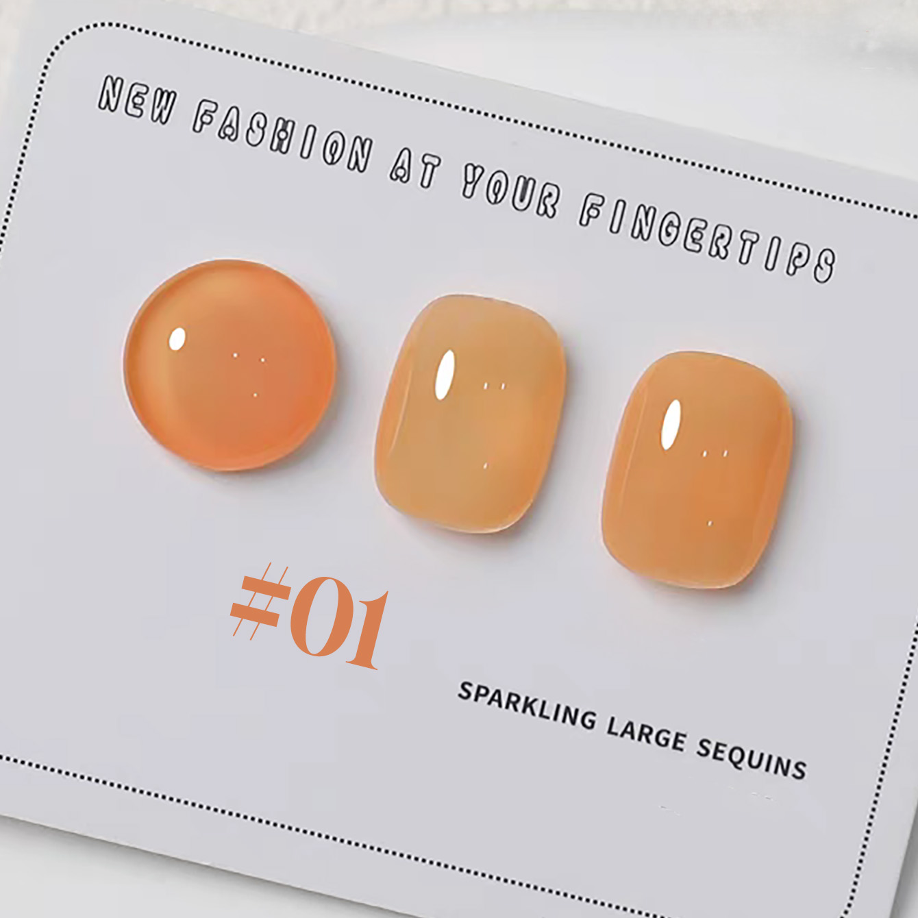 Nail Art Orange - 1-6 ชิ้น PSK ใหม่มาการอง แคนดี้ ออเรนจ์