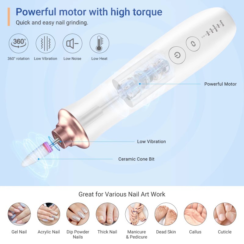 เครื่องตะไบเล็บไฟฟ้าแบบพกพา รุ - Nail Drill Machine บทวิจารณ์และราคา