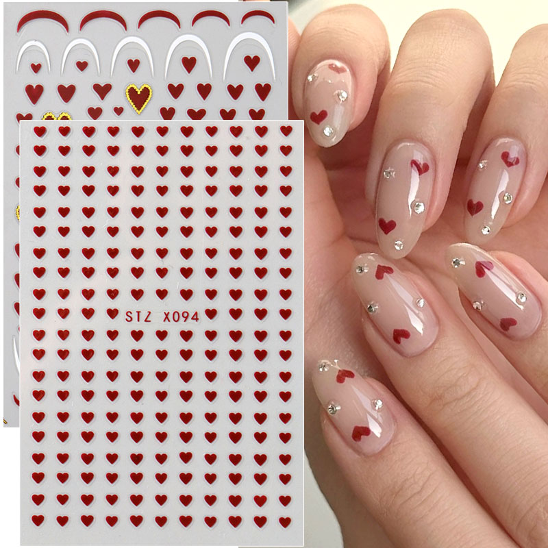 สติกเกอร์ติดเล็บลายหัวใจมินิ 2 - Nail Art Valentines Day บทวิจารณ์และราคา
