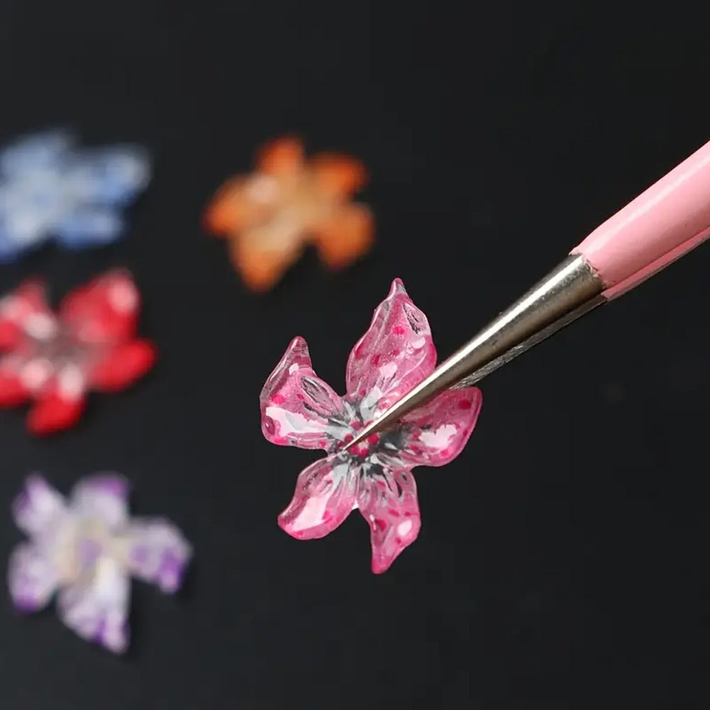 60 ชิ้นผสมดอกไม้ฮาวายตกแต่งเล็ - Nail Art Valentines Day บทวิจารณ์และราคา