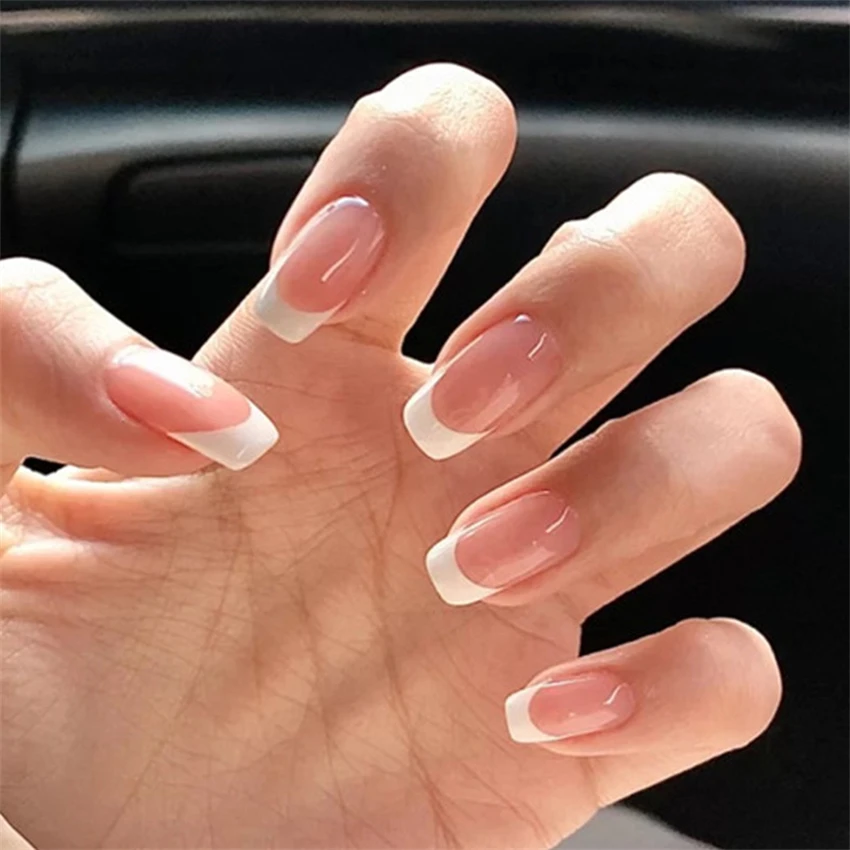 24 ชิ้น/เซ็ตสั้นภาษาฝรั่งเศสคํ - Nail Art Pink บทวิจารณ์และราคา