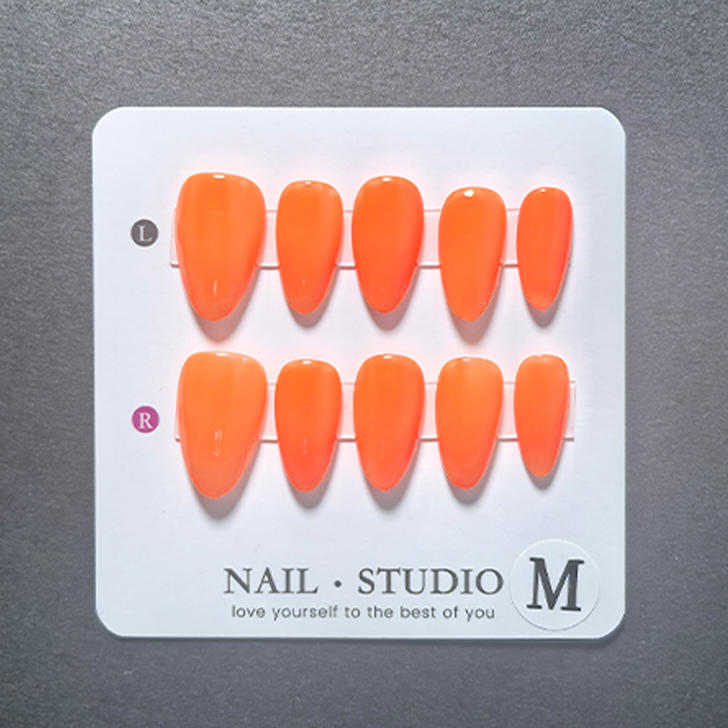 เล็บปลอมอะคริลิคแบบกดติด 10 ชิ - Nail Art Orange บทวิจารณ์และราคา