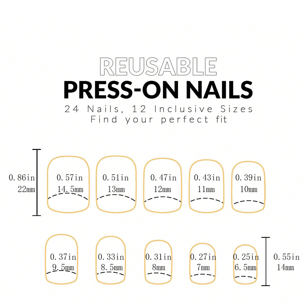 ARTAUG 24pcs กดปานกลางบนเล็บสแ - Nail Art Pink บทวิจารณ์และราคา