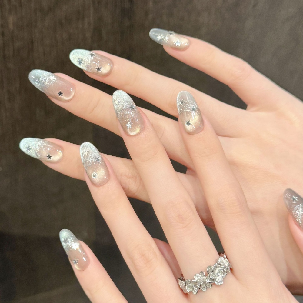 10pcs Cat's Eye Handmade เล็บป - Nail Art Pink บทวิจารณ์และราคา