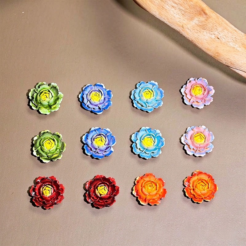 50 ชิ้น คละสี คาโบชองเรซิ่นกุห - Nail Art Ombre บทวิจารณ์และราคา