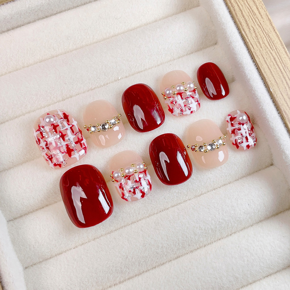 ชุดเล็บปลอมแบบกดติด 10 ชิ้น ทร - Nail Art Press On บทวิจารณ์และราคา