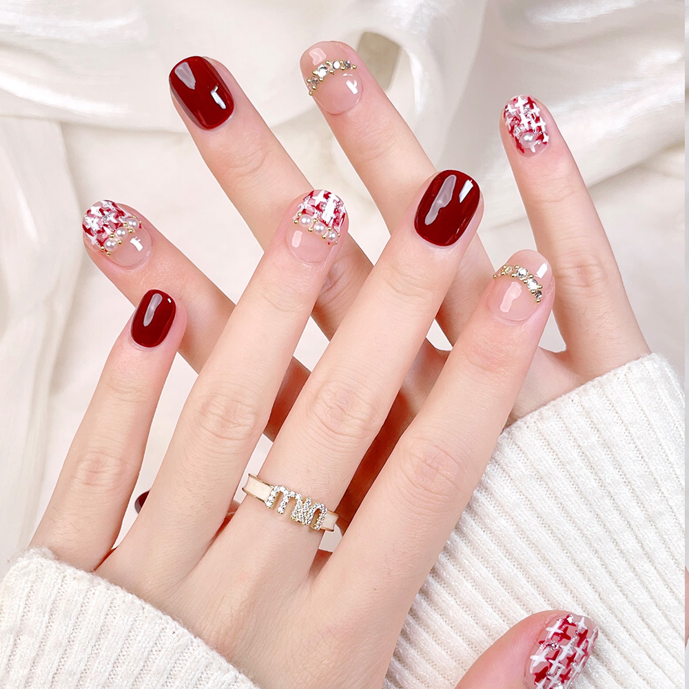 ชุดเล็บปลอมแบบกดติด 10 ชิ้น ทร - Nail Art Press On บทวิจารณ์และราคา