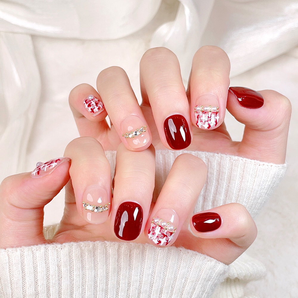 ชุดเล็บปลอมแบบกดติด 10 ชิ้น ทร - Nail Art Press On บทวิจารณ์และราคา