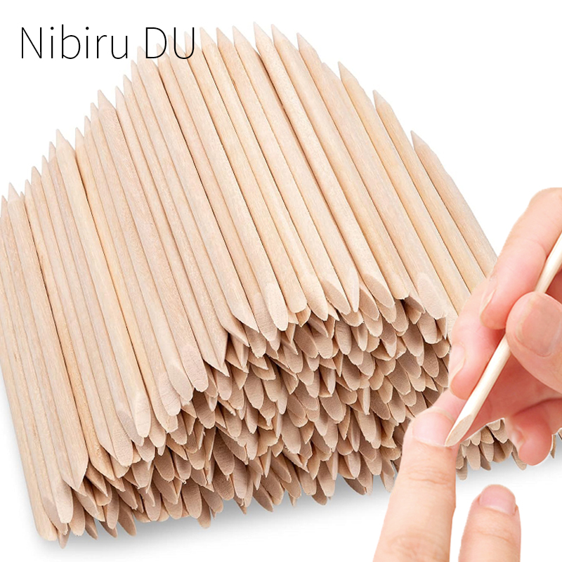 100/50Pcs สีส้มไม้เล็บ Sticks  - Nail Art Orange บทวิจารณ์และราคา